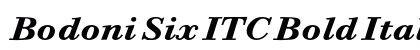 Bodoni Six ITC Bold Italic Preview