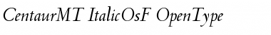 Centaur MT Italic Oldstyle Figures Font