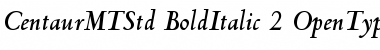 Centaur MT Std Bold Italic Font
