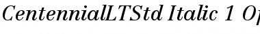 Centennial LT Std 56 Italic Font