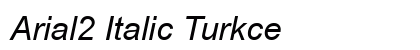 Arial2 Italic Turkce Preview