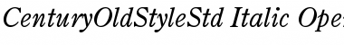 Century Old Style Std Italic Font