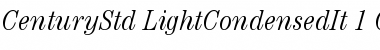 ITC Century Std Light Condensed Italic Font