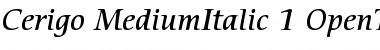 ITC Cerigo Medium Italic Font