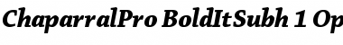 Chaparral Pro Bold Italic Subhead Font