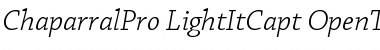 Chaparral Pro Light Italic Caption Font