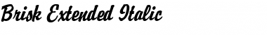 Brisk Extended Italic Font