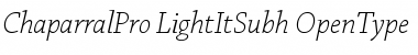 Chaparral Pro Light Italic Subhead Font