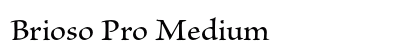 Brioso Pro Medium Preview