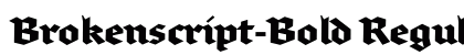 Brokenscript-Bold Regular Preview