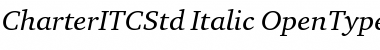 Charter ITC Std Italic Font