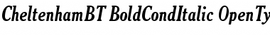 Cheltenham Bold Condensed Italic Font