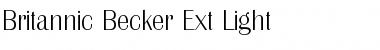 Download Britannic Becker Ext Light Font