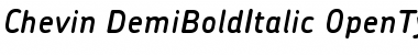 Chevin DemiBoldItalic Font