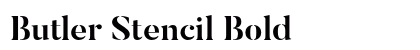 Butler Stencil Bold preview