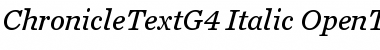 Chronicle Text G4 Italic Font