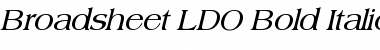 Broadsheet LDO Bold Italic Font