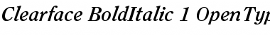 ITC Clearface Bold Italic Font