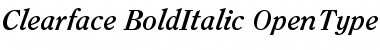 ITC Clearface Bold Italic Font