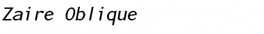 Zaire Oblique Font