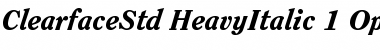 ITC Clearface Std Heavy Italic Font