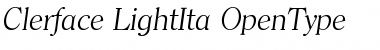 Clerface-LightIta Regular Font