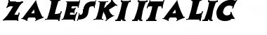 Zaleski italic Italic Font