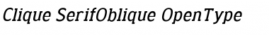 Clique SerifOblique Font