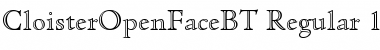 Download Cloister Open Face Font