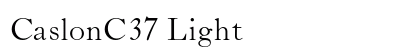 CaslonC37 Light preview
