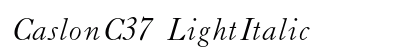 CaslonC37 LightItalic Preview