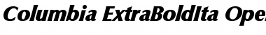 Columbia-ExtraBoldIta Regular Font