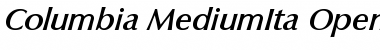 Download Columbia-MediumIta Font