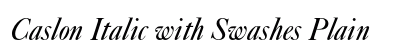 Caslon Italic with Swashes Plain preview