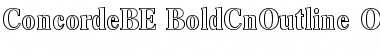 Concorde BE Bold Condensed Outline Font