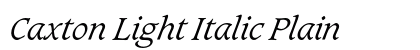 Caxton Light Italic Plain preview
