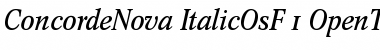 Concorde Nova Italic with Oldstyle Figures Font