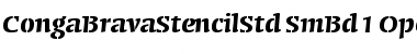 Conga Brava Stencil Std Semibold Font