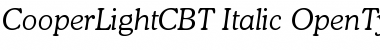 CooperLightC BT Italic Font