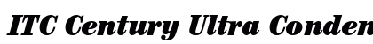 ITC Century Ultra Condensed Italic preview
