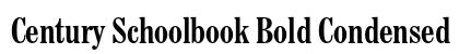 Century Schoolbook Bold Condensed Preview