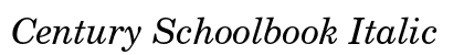 Century Schoolbook Italic preview