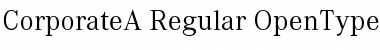 Corporate A Regular Font