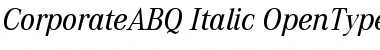 Corporate A BQ Regular Font