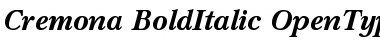 Cremona Bold Italic Font