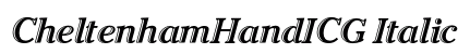 CheltenhamHandICG Italic Preview