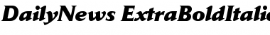 Jaeger Daily News Extra Bold Italic Font