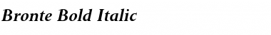 Bronte Bold Italic Font