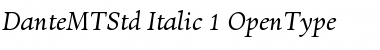 Dante MT Std Italic Font