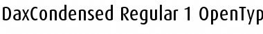 DaxCondensed Regular Font